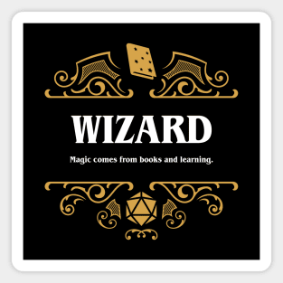 Wizard Class Tabletop RPG Gaming Magnet